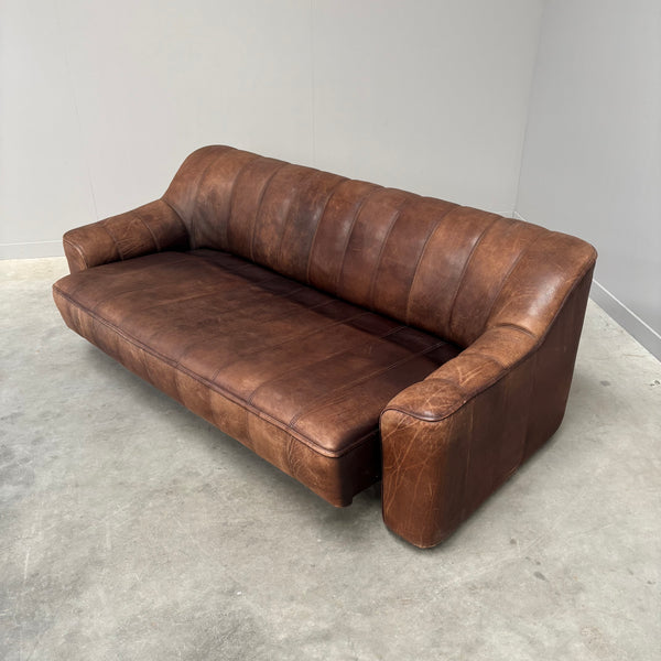 Vintage De Sede DS44 3 seat sofa with hocker, 1970s