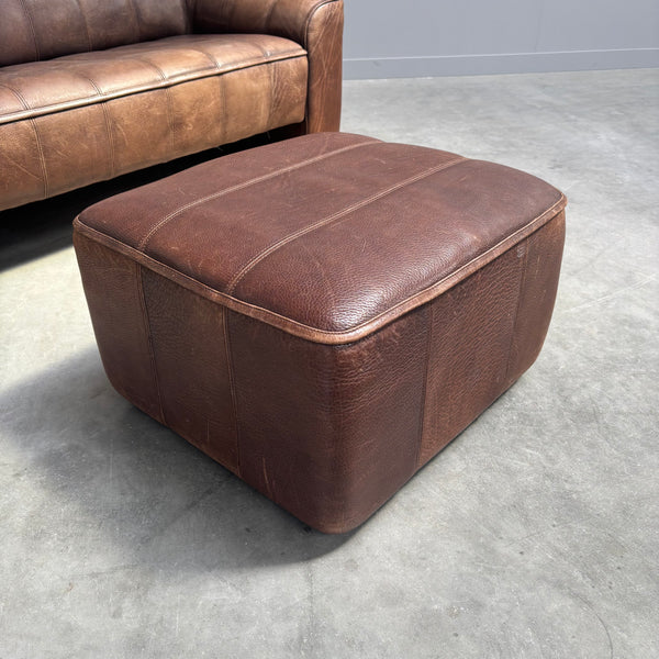 Vintage De Sede DS44 3 seat sofa with hocker, 1970s