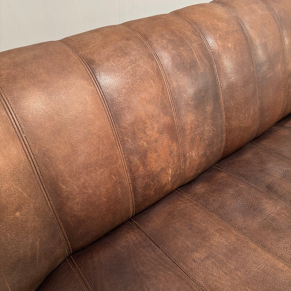 Vintage De Sede DS44 3 seat sofa with hocker, 1970s