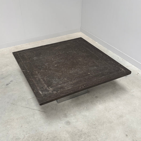 Stone and steel coffee table by Draenert, 1970s