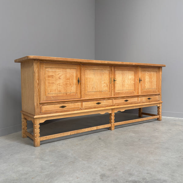 Solid oak sideboard by Henny Kjaernulf, 1960s