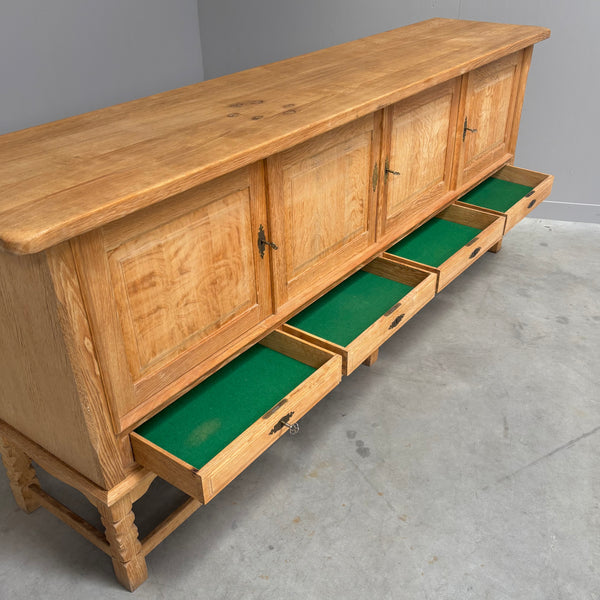 Solid oak sideboard by Henny Kjaernulf, 1960s