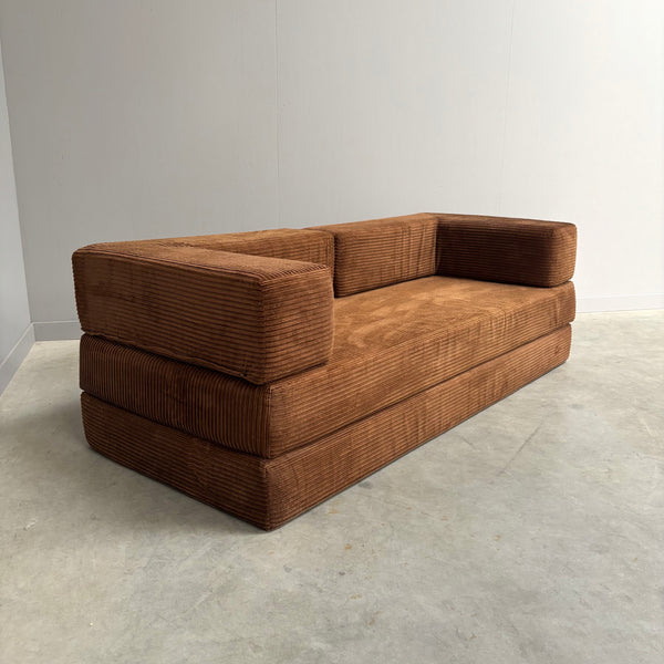 1970s Corduroy sofa / daybed