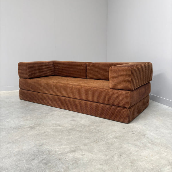 1970s Corduroy sofa / daybed