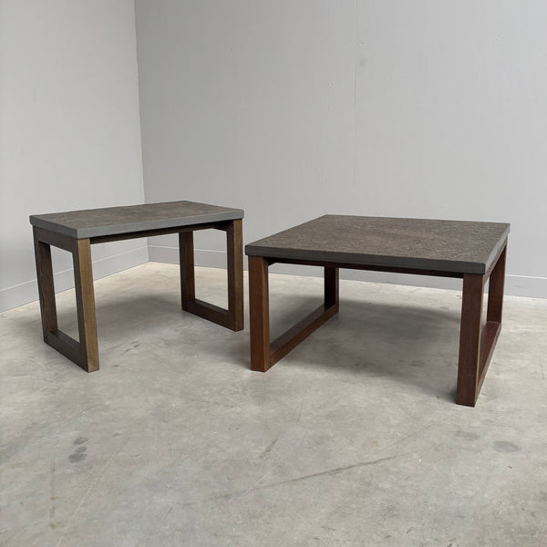 Set vintage stone side tables, 1970s