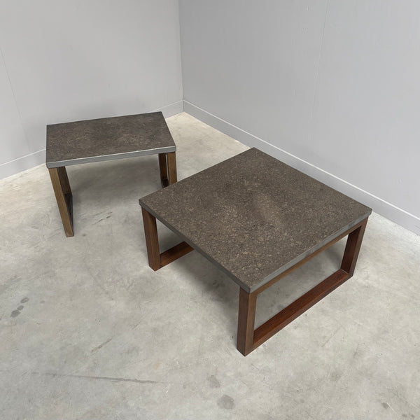 Set vintage stone side tables, 1970s