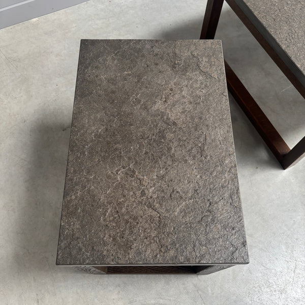 Set vintage stone side tables, 1970s