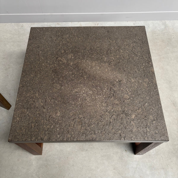 Set vintage stone side tables, 1970s