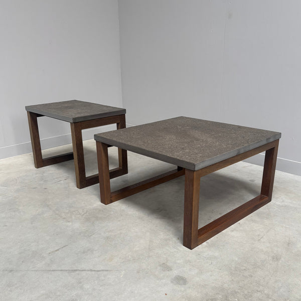 Set vintage stone side tables, 1970s