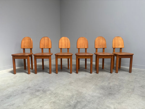 Vintage oak dining chairs by Wasa, 1990s