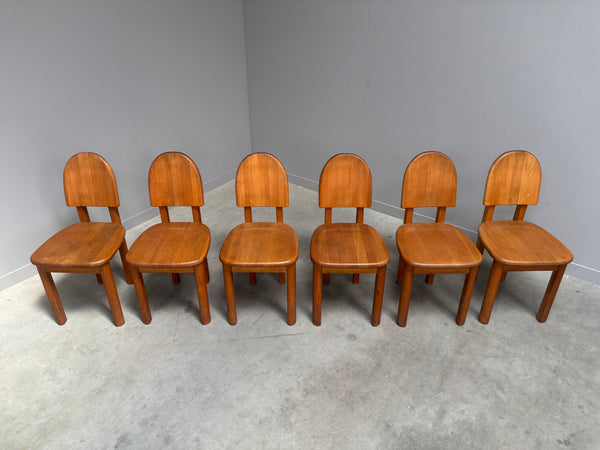 Vintage oak dining chairs by Wasa, 1990s