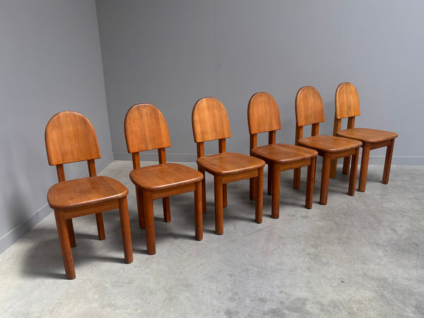 Vintage oak dining chairs by Wasa, 1990s