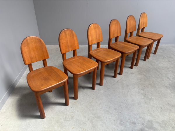 Vintage oak dining chairs by Wasa, 1990s