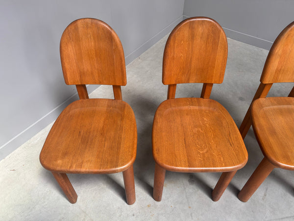 Vintage oak dining chairs by Wasa, 1990s