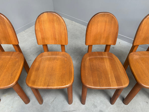 Vintage oak dining chairs by Wasa, 1990s