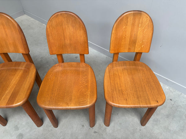 Vintage oak dining chairs by Wasa, 1990s