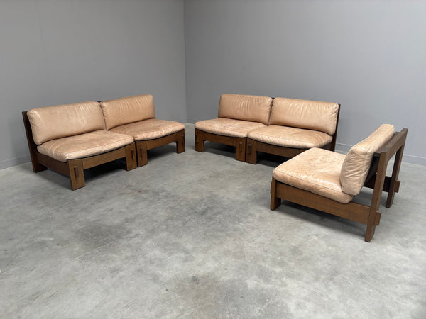 Mid century brutalist lounge group, 1970s