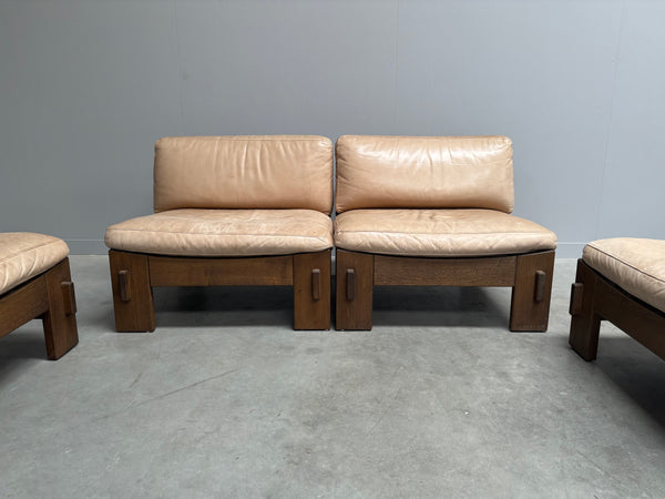 Mid century brutalist lounge group, 1970s