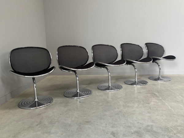 Set O-line dining chairs by Herbert Ohl, Wilkhahn 1980s