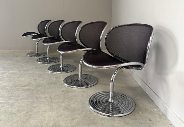 Set O-line dining chairs by Herbert Ohl, Wilkhahn 1980s