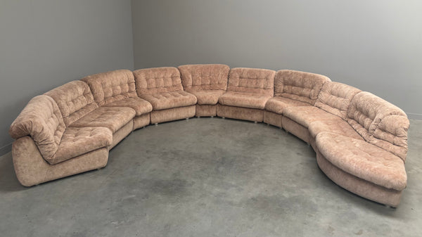Vintage XXL round modular sofa, 1970s