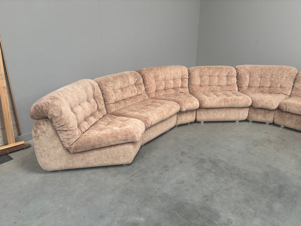 Vintage XXL round modular sofa, 1970s