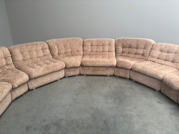 Vintage XXL round modular sofa, 1970s