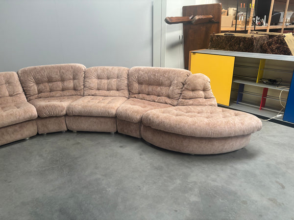Vintage XXL round modular sofa, 1970s