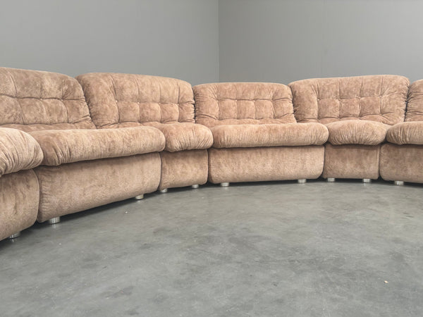 Vintage XXL round modular sofa, 1970s