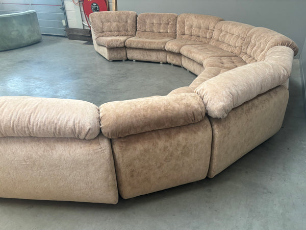 Vintage XXL round modular sofa, 1970s