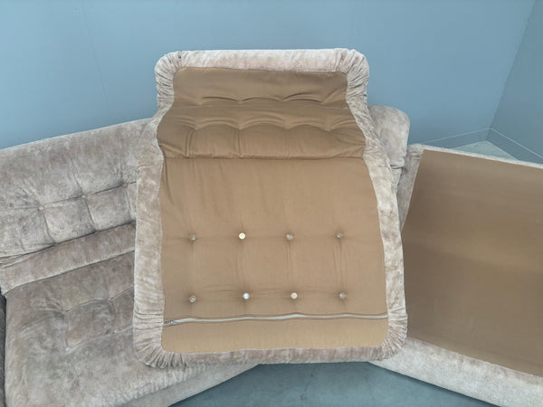 Vintage XXL round modular sofa, 1970s
