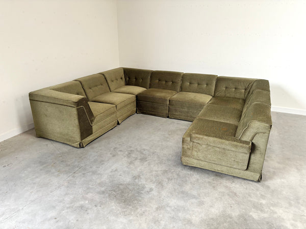Large U shape modular sofa, 1970s