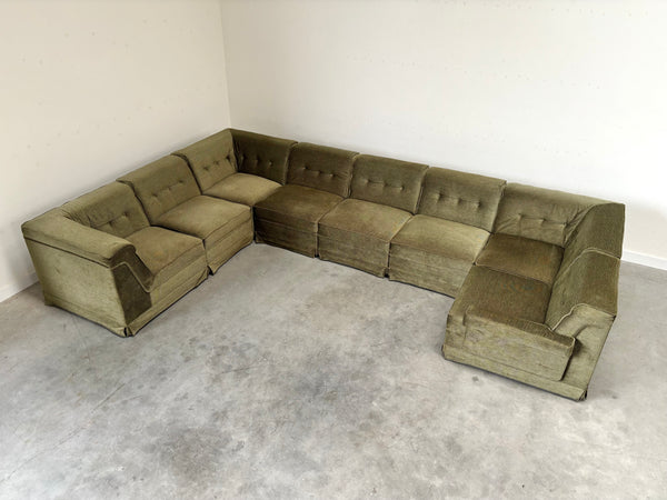 Large U shape modular sofa, 1970s