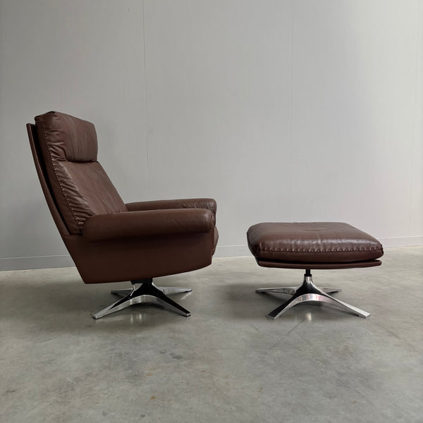 De Sede DS31 lounge chair with hocker, Switzerland 1970s
