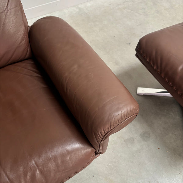 De Sede DS31 lounge chair with hocker, Switzerland 1970s