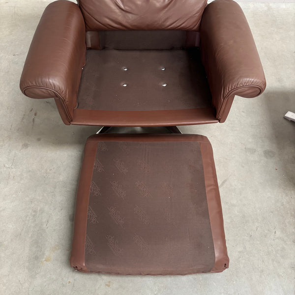 De Sede DS31 lounge chair with hocker, Switzerland 1970s