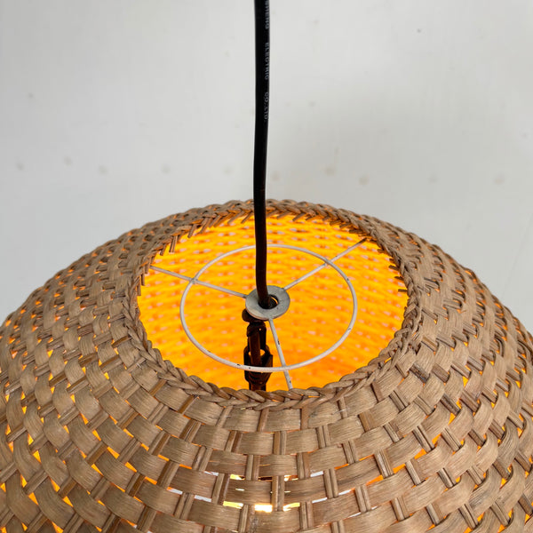 XL wicker pendant, 1960s