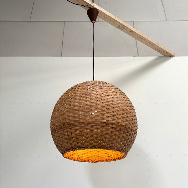 XL wicker pendant, 1960s