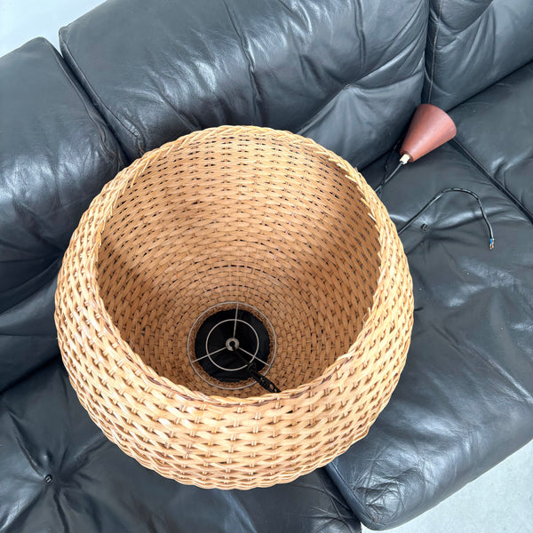 XL wicker pendant, 1960s