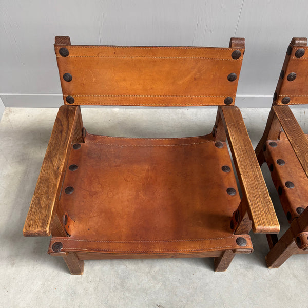 Set brutalist Spanish armchairs, 1960s
