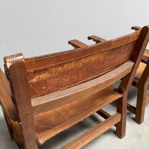 Set brutalist Spanish armchairs, 1960s