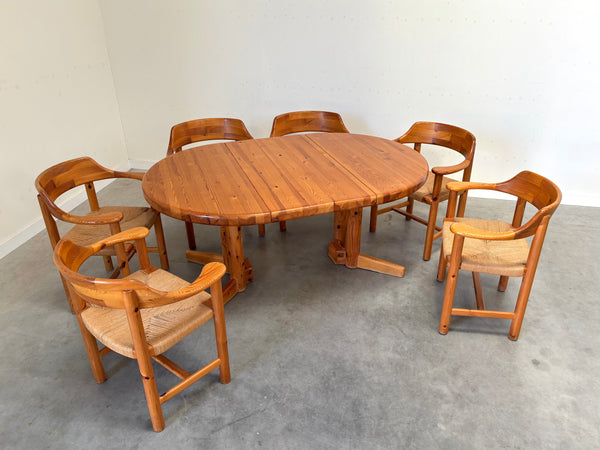 Round / oval dining table by Daumiller, 1970s