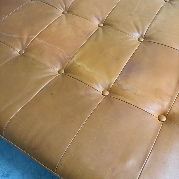 Cognac leather daybed / sofa, 1960s