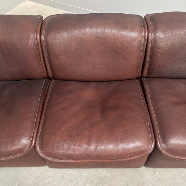De Sede DS12 3 seat sofa, Switzerland 1970s
