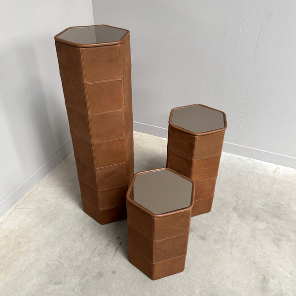 Vintage De Sede pedestal set, 1970s