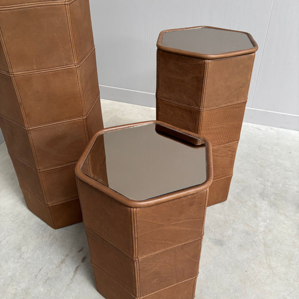 Vintage De Sede pedestal set, 1970s