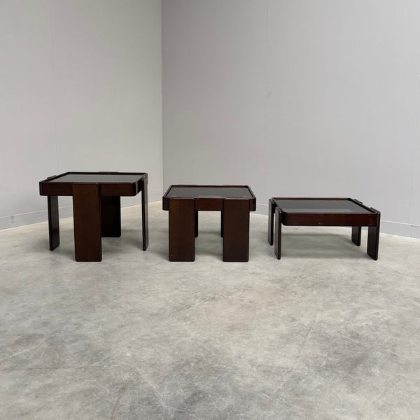 Vintage Cassina nesting tables by Gianfranco Frattini, Italy 1960s