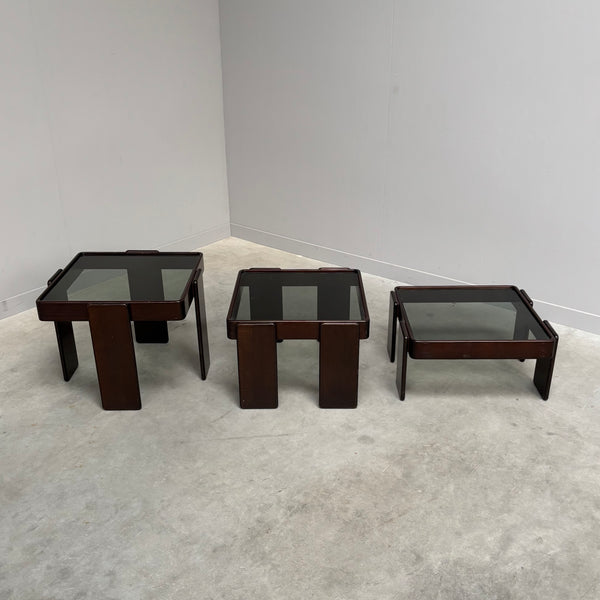 Vintage Cassina nesting tables by Gianfranco Frattini, Italy 1960s