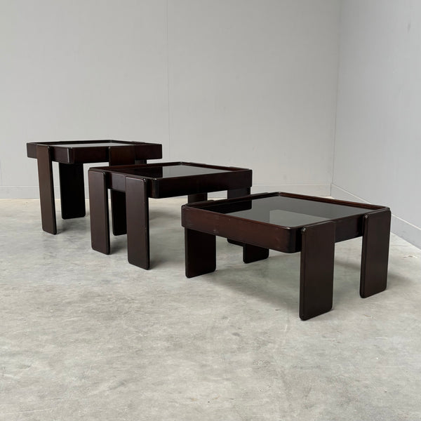 Vintage Cassina nesting tables by Gianfranco Frattini, Italy 1960s