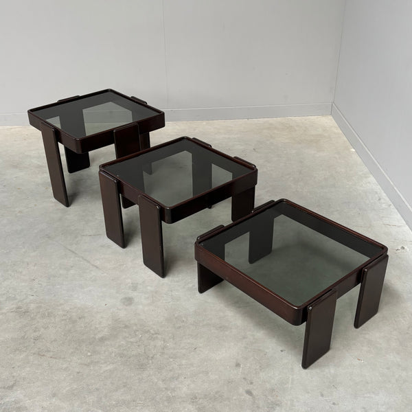 Vintage Cassina nesting tables by Gianfranco Frattini, Italy 1960s
